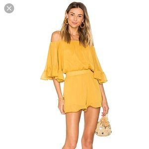 Mustard Off the Shoulder Romper